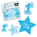 Fun Be One Boy Blue Stars Dot 1ST Birthday Party Wall Decoration Cutouts. Fixed Price $14.99.