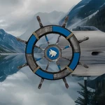 Wooden Handcrafted Ship Wheel 24" Rustic Nautical Maritime Home Decor. Fixed Price $59.00.