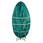 Christmas Tree Storage Bag - Upright Zippered Canvas Cover For 9 Ft, Green. Fixed Price $36.18.