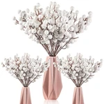 Geosar 30 Pieces Artificial Christmas Berry Picks With Snowflake Glitter Arti.... Fixed Price $24.27.