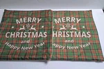 Set Of 2 Merry Christmas & Happy New Year Pillow Covers 16X16 In. Fixed Price $33.00.
