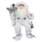 Northlight 16" White Frost Sitting Santa Claus Christmas Figure With Lantern. Fixed Price $44.09.