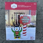 Holiday Time Inflatable Ugly Sweater Party Penguin Christmas 5 Ft New. Fixed Price $27.99.
