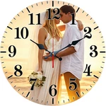 Wedding Couple Sunset Wooden Silent Wall Clock No Battery Holiday Home Decors. Fixed Price $22.55.