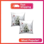 Kwlegh Winter Christmas Pillow Covers Snowy Natural Forest Decorative Cas. Fixed Price $25.17.