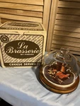 Vintage Saltera Butterfly Glass Dome Cheese Dish 1980 Box By Himark. Fixed Price $16.00.