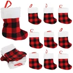 Iconikal Mini Christmas Stockings, 6-INCH, Red Buffalo Plaid, 24-PACK. Fixed Price $14.49.