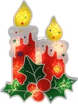 Northlight 12"LIGHTED Berry Candle Christmas Window Silhouette Decoration - Red. Fixed Price $22.49.