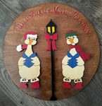 Christmas Wooden Plaque/sign Wall Decor, Brown/multicolor, Adults. Fixed Price $29.95.