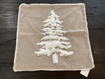Pottery Barn Velvet Sherpa Tree Applique Pillow 20"X20" New. Fixed Price $69.99.