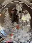 Vintage Christmas Crystal Clear Studios Joy 14" Platter. Fixed Price $11.99.