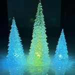 3PCS Light Up Acrylic Christmas Trees Set 5" 7" 9" Xmas Table Decor Village. Fixed Price $37.99.