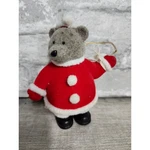 Trademark Jingle Bear Santa Costume Holding Bag Ornament Christmas Holiday Decor. Fixed Price $32.49.