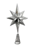 Kurt Adler Christmas Star Mini Tree Topper Burst 6.75 Inches, Silver. Fixed Price $19.98.