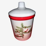 Hallmark Christmas Cardinals Cinnamon Single Wick Ceramic Jar Candle/lid. Fixed Price $13.81.
