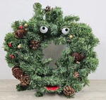 Vtg 1997 Gemmy Motion Sensored Talking Singing Christmas Wreath - Partial Works. Fixed Price $34.99.