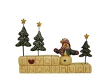 Love You Much Block With Trees And Snowman- New By Blossom Bucket #80335. Fixed Price $22.99.