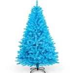 Yuletime 6.5FT Pre-lit Blue Christmas Tree, Artificial Holiday Decorative Tre.... Fixed Price $285.59.