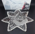 Mikasa 12" Angel Music Star Server / Tray Crystal Frosted Glass Mib. Fixed Price $14.99.