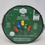 Holiday Time 240 Led Dome Multicolor Mini Lights Green Wire 64 Ft Long I/outdoor. Fixed Price $27.04.
