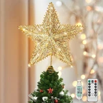 Christmas Tree Topper, 3D Lighted Star With Remote & Usb, 9.8". Fixed Price $27.19.