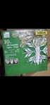 Home Accents 10 Inch Cool White Led Twinkling Snowflake Lights 3-PACK. Fixed Price $34.99.
