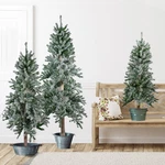 Northlight Set Of 3 Flocked Alpine Artificial Christmas Trees 4', 5' And 6'. Fixed Price $448.49.