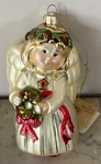American Greetings Large Glass Angel Christmas Ornament - 7". Fixed Price $33.78.