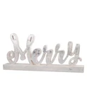Home Essentials Holiday Merry Sign Silver. Fixed Price $19.90.