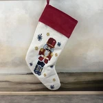Pottery Barn Nutcracker Needlepoint Christmas Stocking Multicolor Nwot. Fixed Price $99.95.