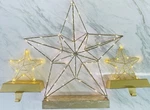 (set Of 3) Wondershop Led Lit Up Star Centerpiece And Stocking Holders 15 & 6. Fixed Price $49.95.