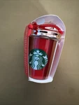 Starbucks Red And Rose Gold Striped Ornament Small. Fixed Price $13.99.
