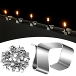 50 Pcs Lights Gutter Hook Clips For Hanging Outdoor 14 X 11 Mm, Silver. Fixed Price $9.11.