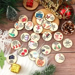 Christmas Advent Calendar FILLERS,24 Countdown Wooden Tokens With Fun Holiday Ac. Fixed Price $20.99.
