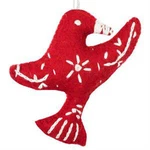 Fair Trade Holiday Handmade Red Peace Doves Christmas Tree Ornament. Fixed Price $9.88.