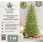 My Texas House 2025 7.5FT Cypress Pre-lit Artificial Christmas Tree 500 Leds. Fixed Price $345.00.