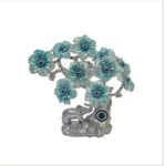 Turkish Blue Evil Eye Light Flower Money Fortune Tree & Elephant 9.5 (h). Fixed Price $32.99.