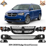 Front Grille Assembly & Head Light Pair For 2011-2020 Dodge Grand Caravan. Fixed Price $395.00.