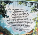Christine The Lord My Shepherd Psalm 23 Set 15 X14. Fixed Price $32.00.