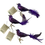 New 3 Old World Christmas Purple Martin Bird Glass Ornaments Feathers Clip-on. Fixed Price $30.12.