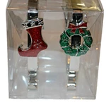 4-PACK New 2021 Stocking Holders By The Christmas Shoppe Silver Metal 5549902. Fixed Price $5.20.
