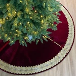 Starry Dynamo 72-INCH Venetian Gilded Velvet Christmas Tree Skirt With Gold. Fixed Price $59.95.