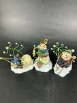 3 New Home Interior Homco 57096 Snowmen Play Christmas Holiday Ornaments. Fixed Price $24.93.