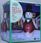 Gemmy 12.5 Ft Christmas Dapper Snowman Airblown Inflatable Nib. Fixed Price $224.99.