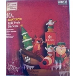 Gemmy Airblown Christmas Pirate Ship Scene 10 Ft Yard Decoration 112862. Fixed Price $71.35.