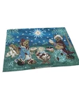 Vintage Boyds Bears Christmas Nativity Scene Wise Men Tapestry Wall Hanging. Fixed Price $22.95.