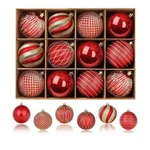 80MM Christmas Balls ORNAMENTS,12PCS Colored Shatterproof Plastic Decorative. Fixed Price $31.98.