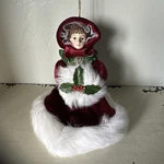 1998 Vtg Avon Christmas Hanging Ornament Victorian Ladies Winter Doll Holiday. Fixed Price $13.00.