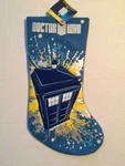 Doctor Who Tardis Blue 18 Inch Christmas Stocking New Unused. Fixed Price $13.95.