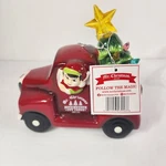 Mr. Christmas Follow The Magic Mini Red Pick Up Truck Elf Holiday Light Tree 6". Fixed Price $16.99.